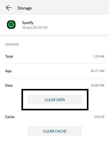spotify keeps pausing clear data android