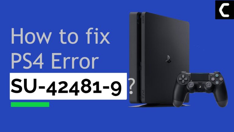 Ps4 error code SU-42481-9