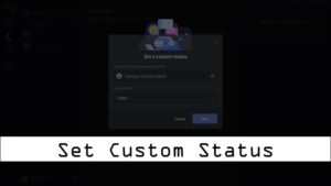 setting as custom status on discord dektop