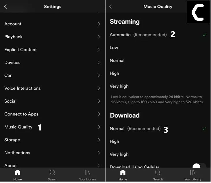 ADJUST MUSIC QUALITY IN THE SPOTIFY MOBILE APP