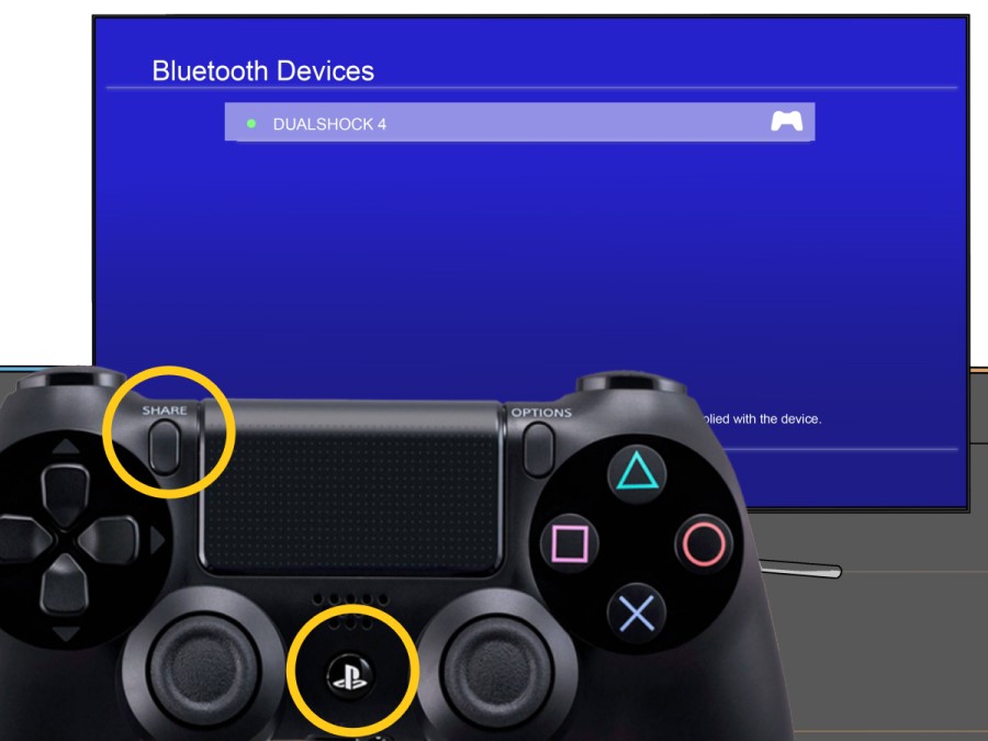 How to Sync-a-PS4-Controller PS4 white light