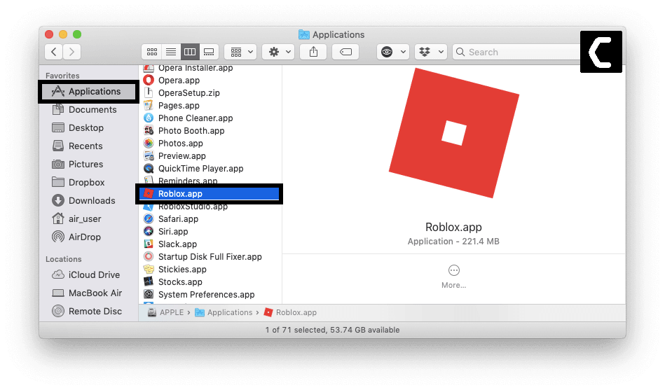 how to uninstall roblox on macOS