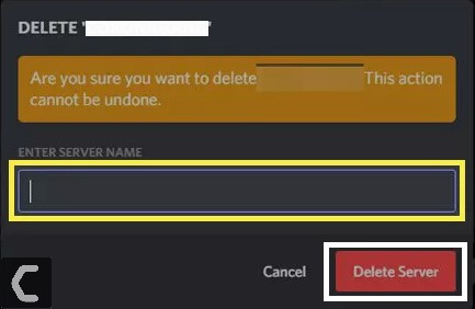 deleting discord server on desktop