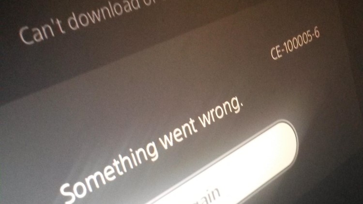 ps5 error something went wrong CE-100005-6