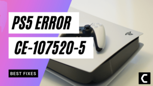PS5 Error Code CE-107520-5