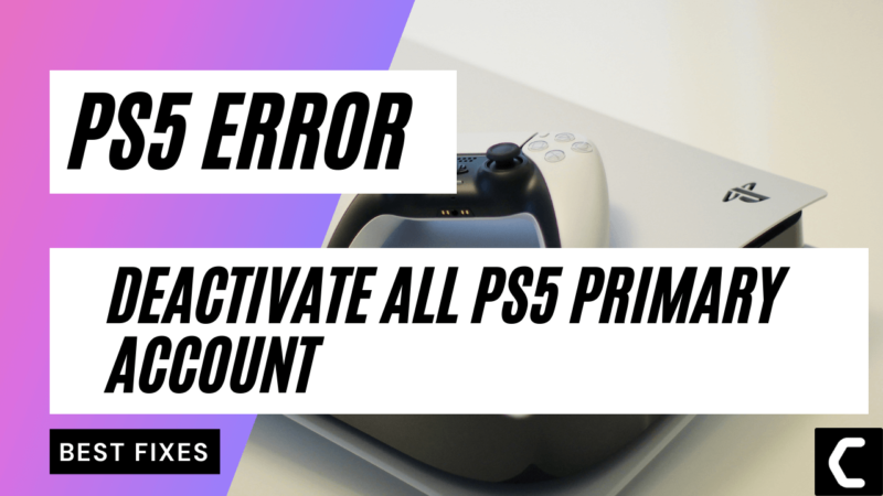 Deactivate All PS5 Primary Account