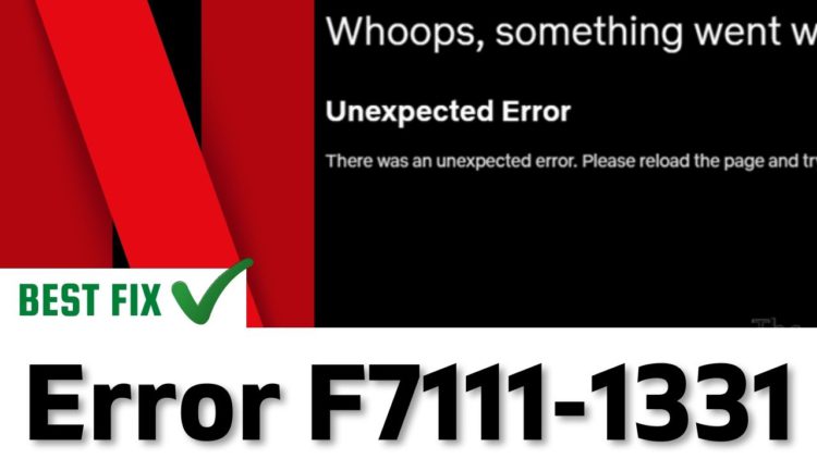 Netflix Error F7111-1331