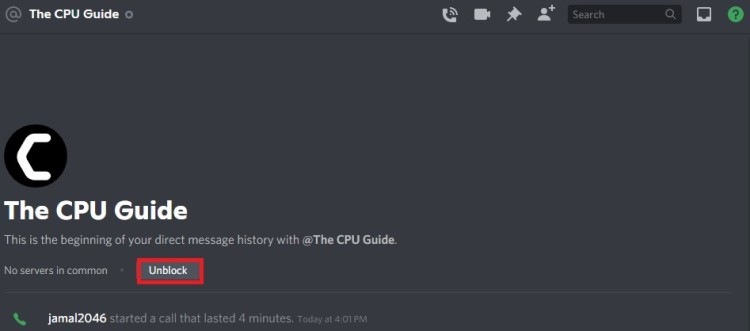 how to unblock someone from discord
