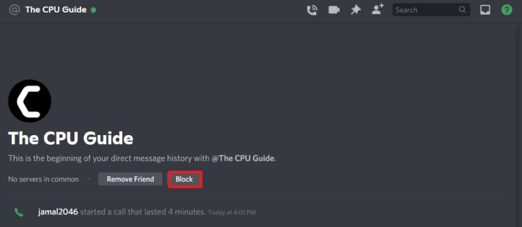 how to block someone on discord