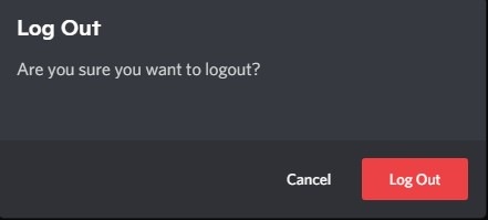 Log Out button discord-sign-out