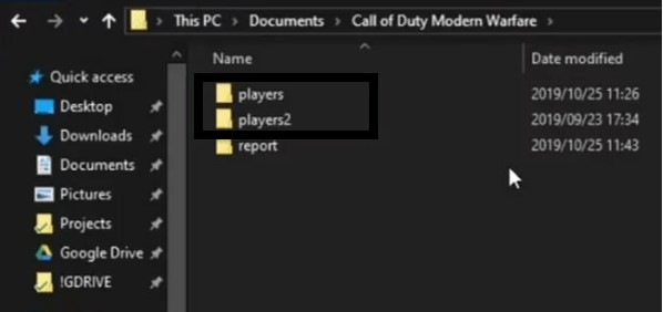 Call of Duty Modern warfare Dev error 6065player-folder