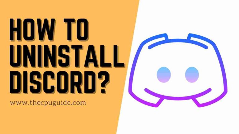 HOW TO UNINSTALL DISCORD