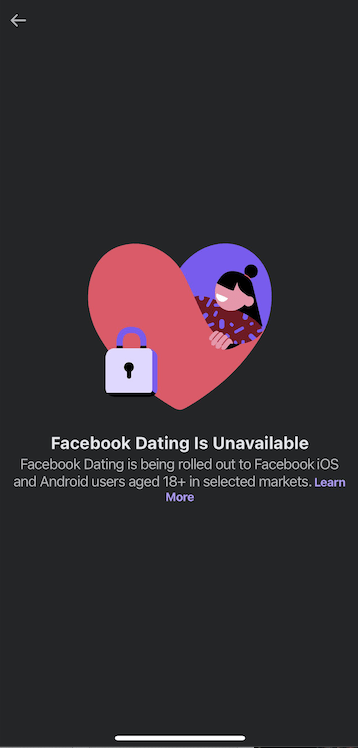Facebook Dating is Not Showing Up