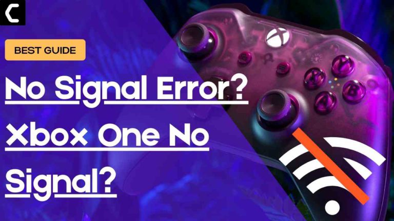 No Signal Error Xbox One No Signal