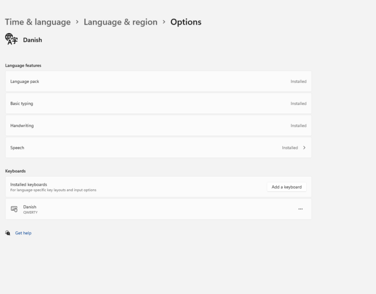 Langauage & Region option Change Display Language on Windows 11