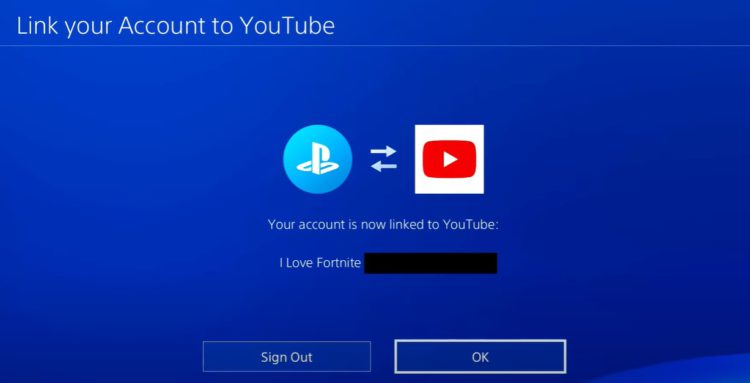 Connect YouTube to PS4