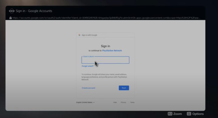 Sign in Connect YouTube to PS4 and PS5