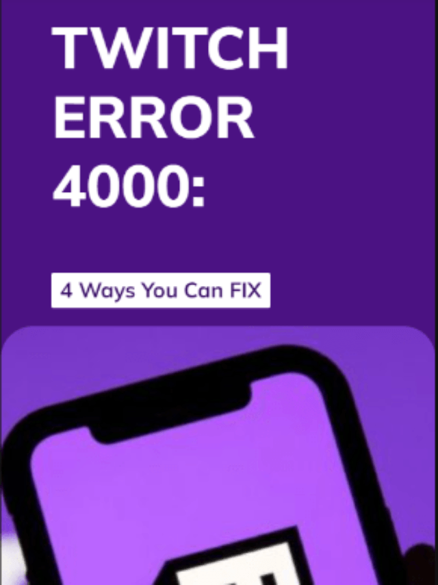 Twitch Error 4000: Resource Format Not Supported Fixed