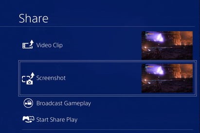 screenshot option how to take a screeenshot on PS4
