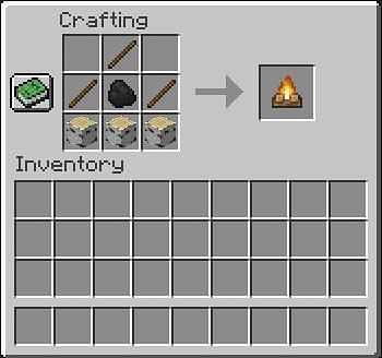Campfire Recipe Minecraft, How to make a campfire in minecraft, How to make campfire in minecraft