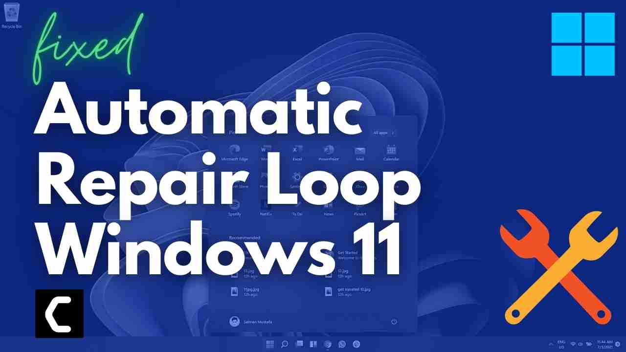 Preparing Automatic Repair Loop Windows 11