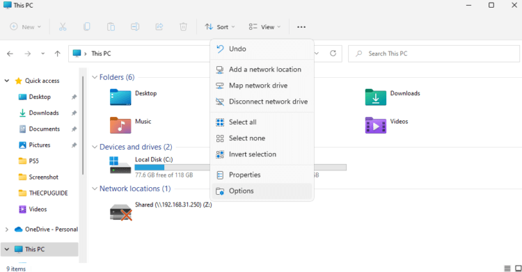 view menu Show Hidden files on Windows 11 window show hidden file