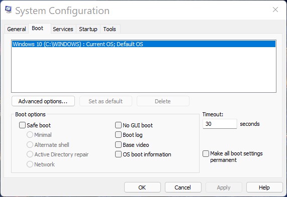 System Configuration Windows 11 Startup Repair