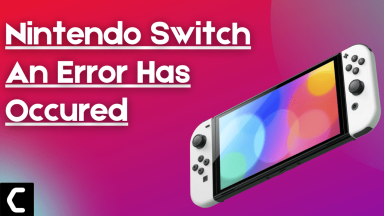 Nintendo Switch An error has Occured