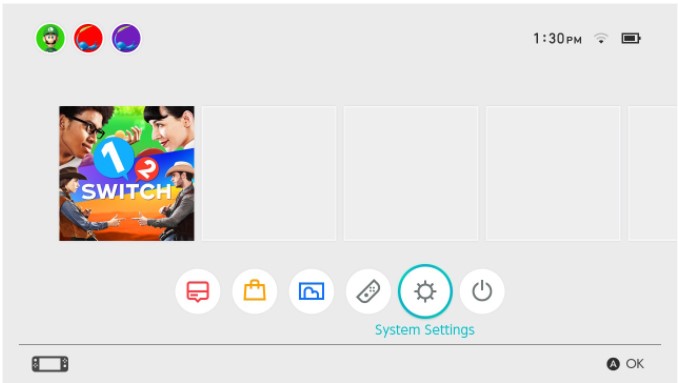 System settings Nintendo Switch Error Code 2107-0445