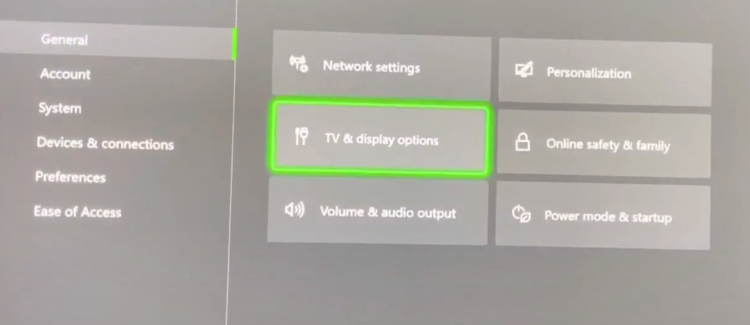 Xbox TV and display