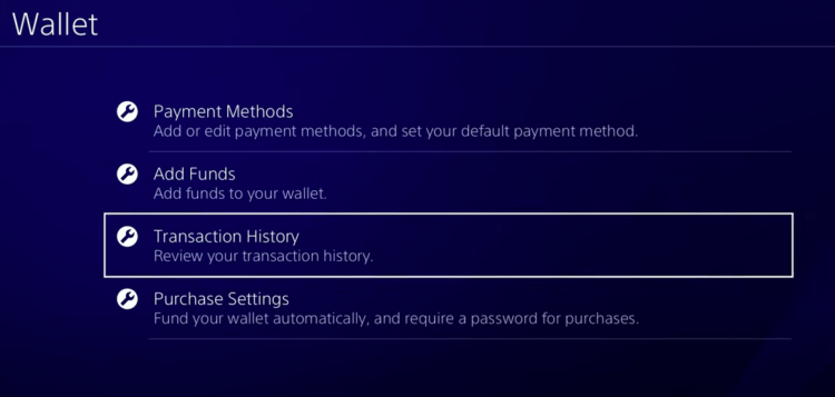 transaction history date and moth redeem PS4 PS4 Error WC-40377-1