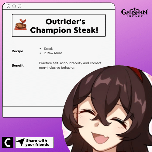 Outrider's Champion Steak genshin impact special dishes