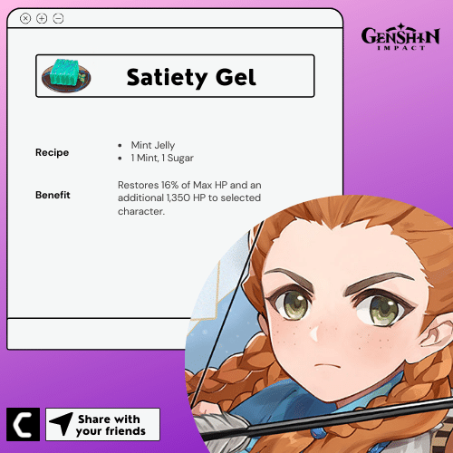 Satiety Gel genshin impact special dishes