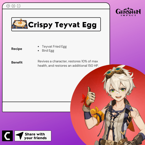 Crispy Teyvat Egg genshin impact special dishes