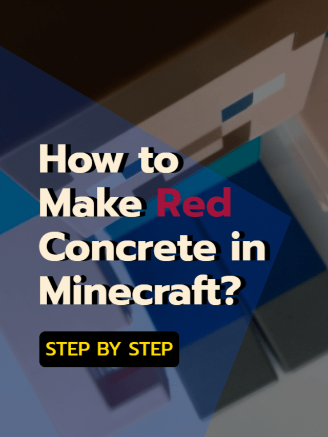 This is how you Make Rose/Red  Concrete Powder in Minecraft? EASY STEPS