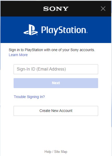 sign up play station ps5
