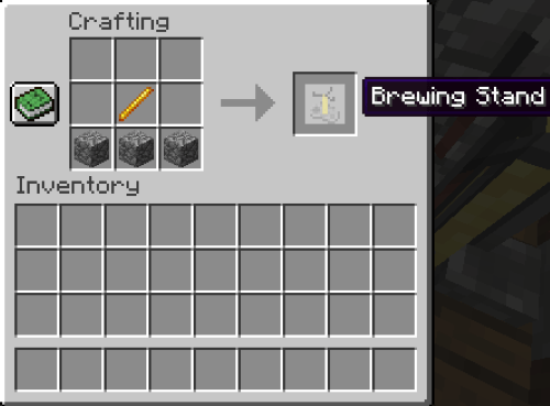 Craft Brewing stand, Potions in Minecraft