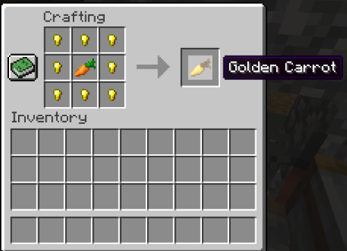 make golden carrot, Potions in Minecraft