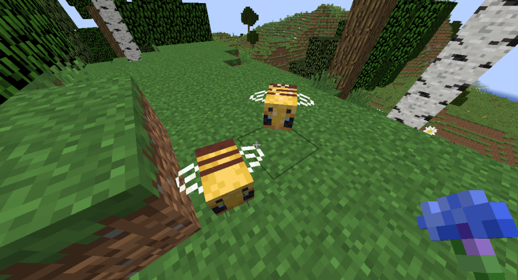 How to Tame a Bee in Minecraft, flower in hand