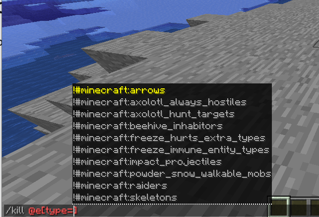 Kill All Minecraft Mobs, kill a certain type of mob