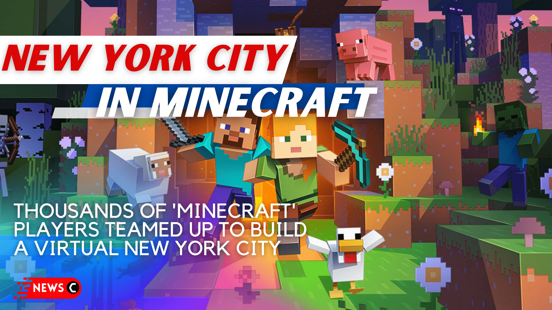 Developer creating 1:1 replica model of Manhattan with Minecraft
