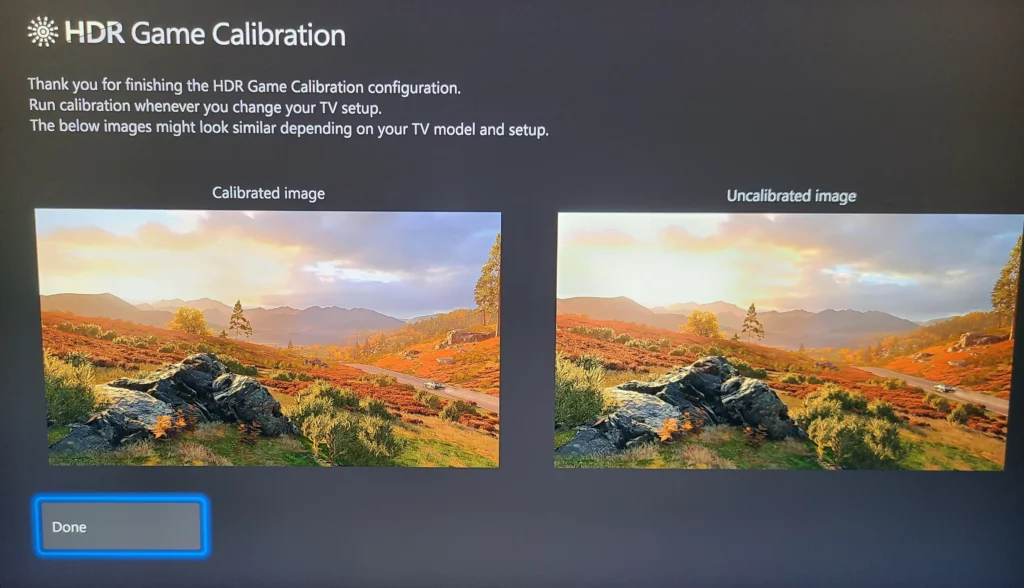 Use Calibrate HDR For Game xbox x s