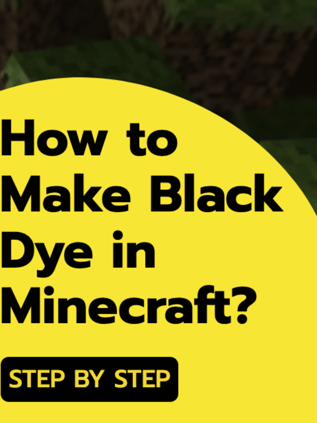 This is how you Make Black Dye in Minecraft? EASY STEPS TCG