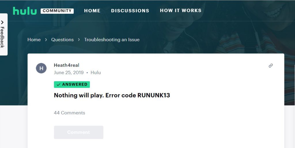 Hulu forum