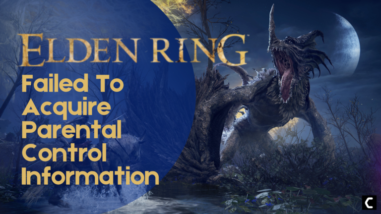 Elden Ring Failed To Acquire Parental Control Information