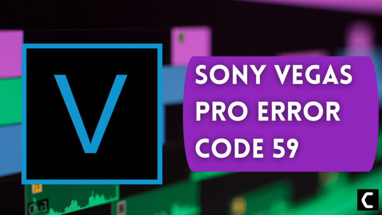 Sony Vegas error 59