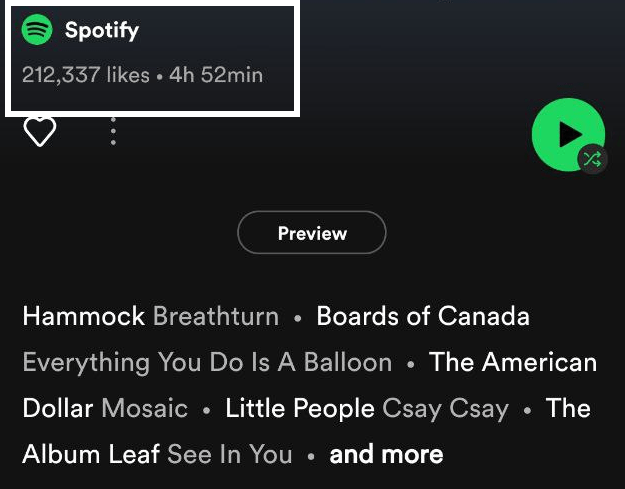 like on spotify