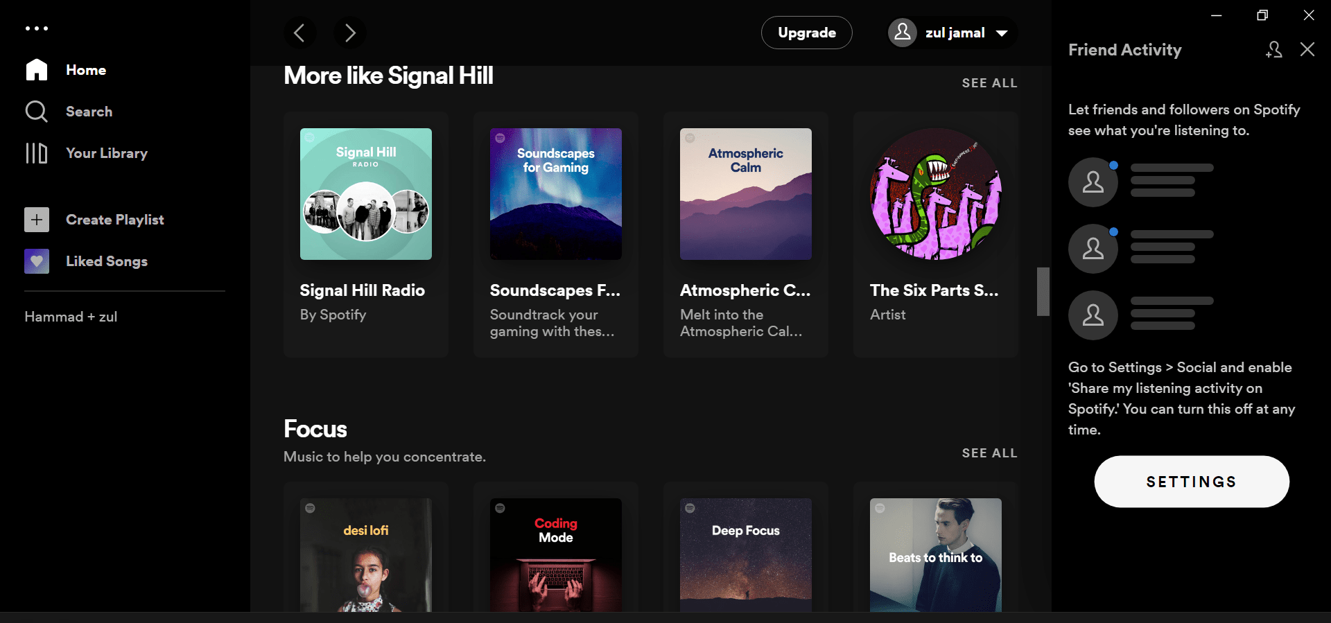 settings spotify