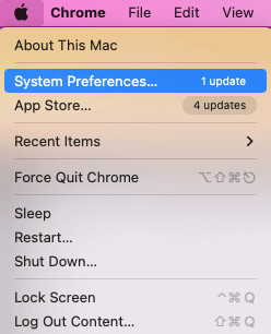 system preference