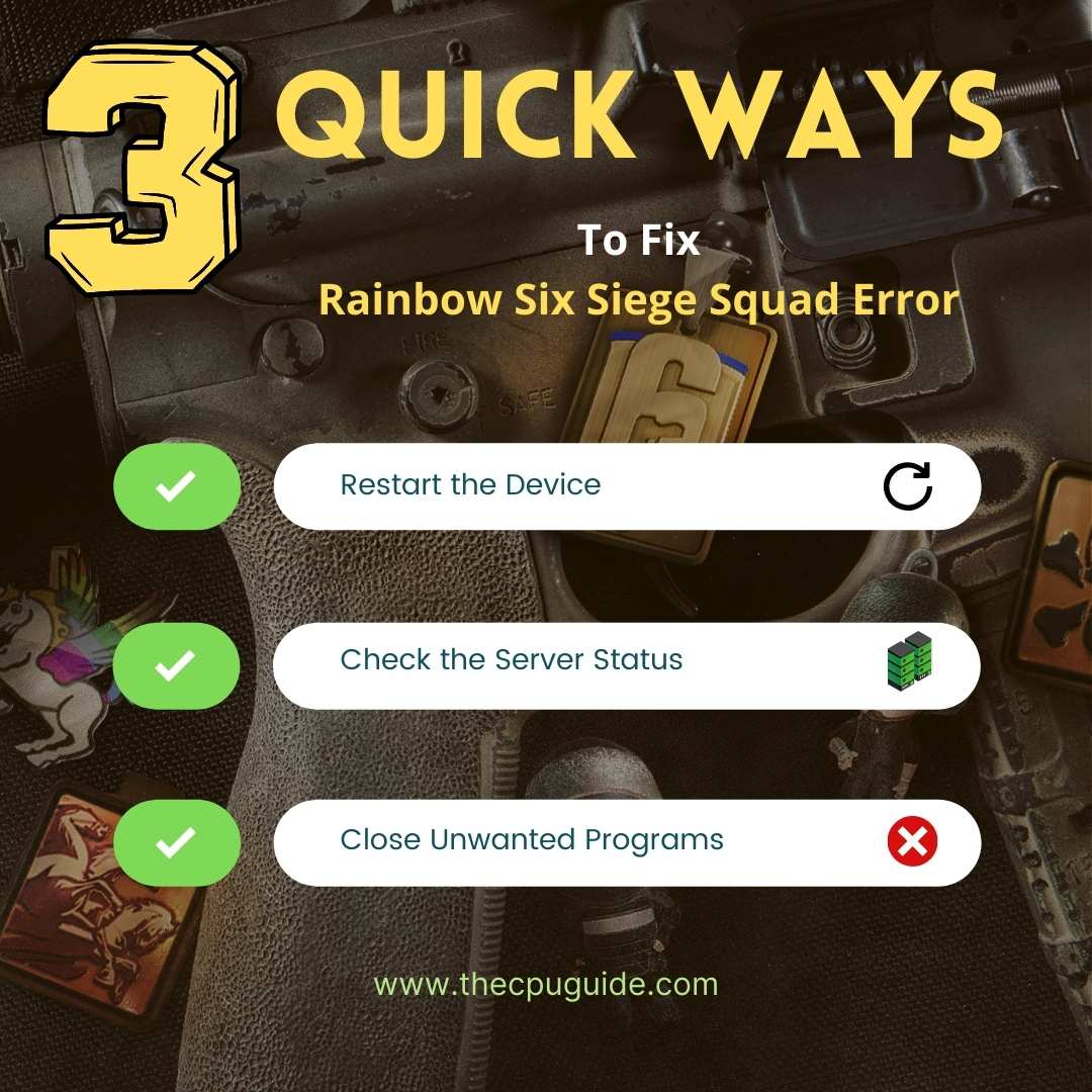 Rainbow Six Siege Squad Error “Connection Problem” – TCG